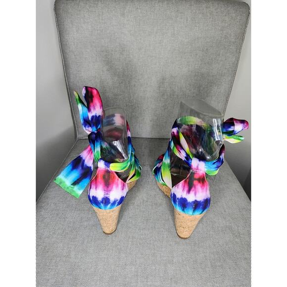 IMPO Ohanna Wedge Sandals ~ Tie Dye Multi  Size 6 - Picture 2 of 7
